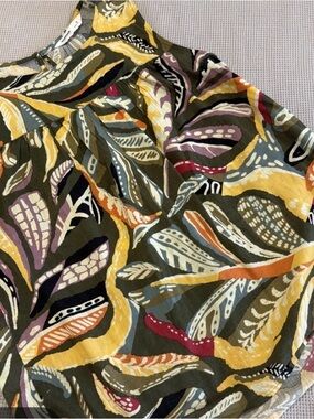 0116 Soma Women's Multicolor Leaf-Print Tank Top